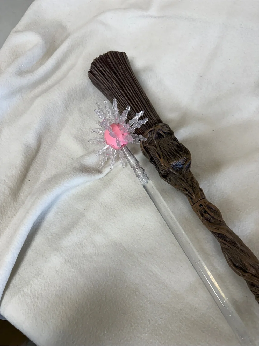 Amazon Brown Wood-Style Decorative Wand with Clear Accent